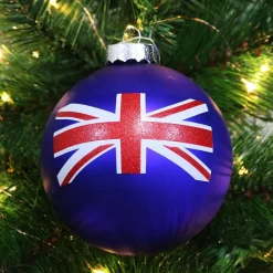 Union Jack UK Flag Christmas Bauble Personalised Baubles|