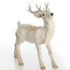 Velvet Pink Deer with Jewels - Standing with Head Back Christmas Birds And Animals|