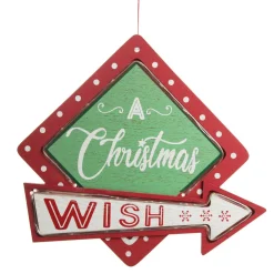 Vintage Lightup Christmas Wish Sign Wall Hangings And Signs|