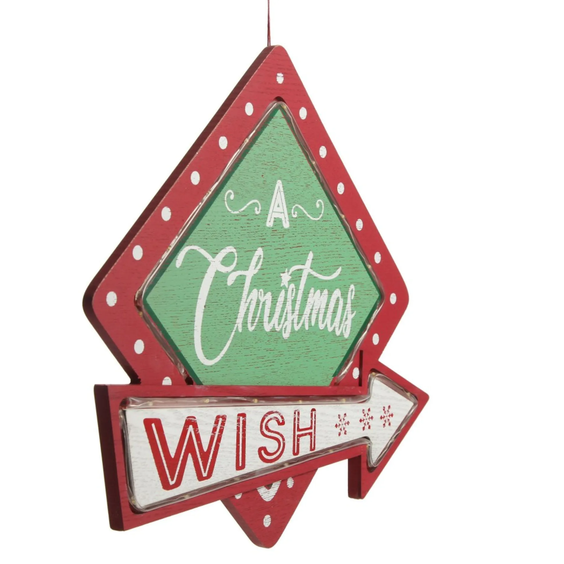 Vintage Lightup Christmas Wish Sign Wall Hangings And Signs|