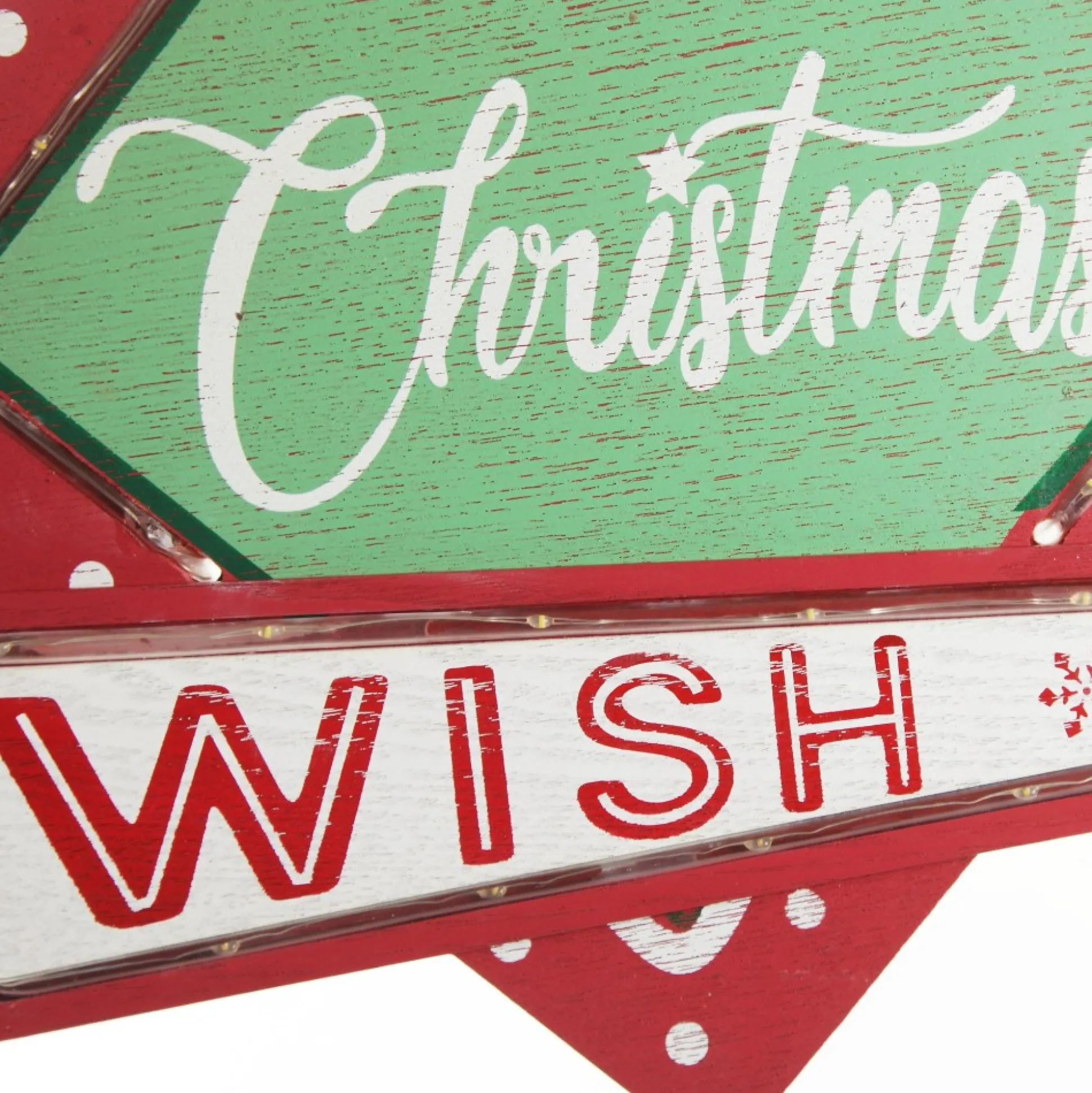Vintage Lightup Christmas Wish Sign Wall Hangings And Signs|