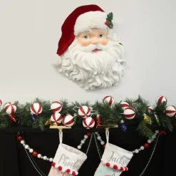 Vintage Red Santa Head Wall Hanging Wall Hangings And Signs|