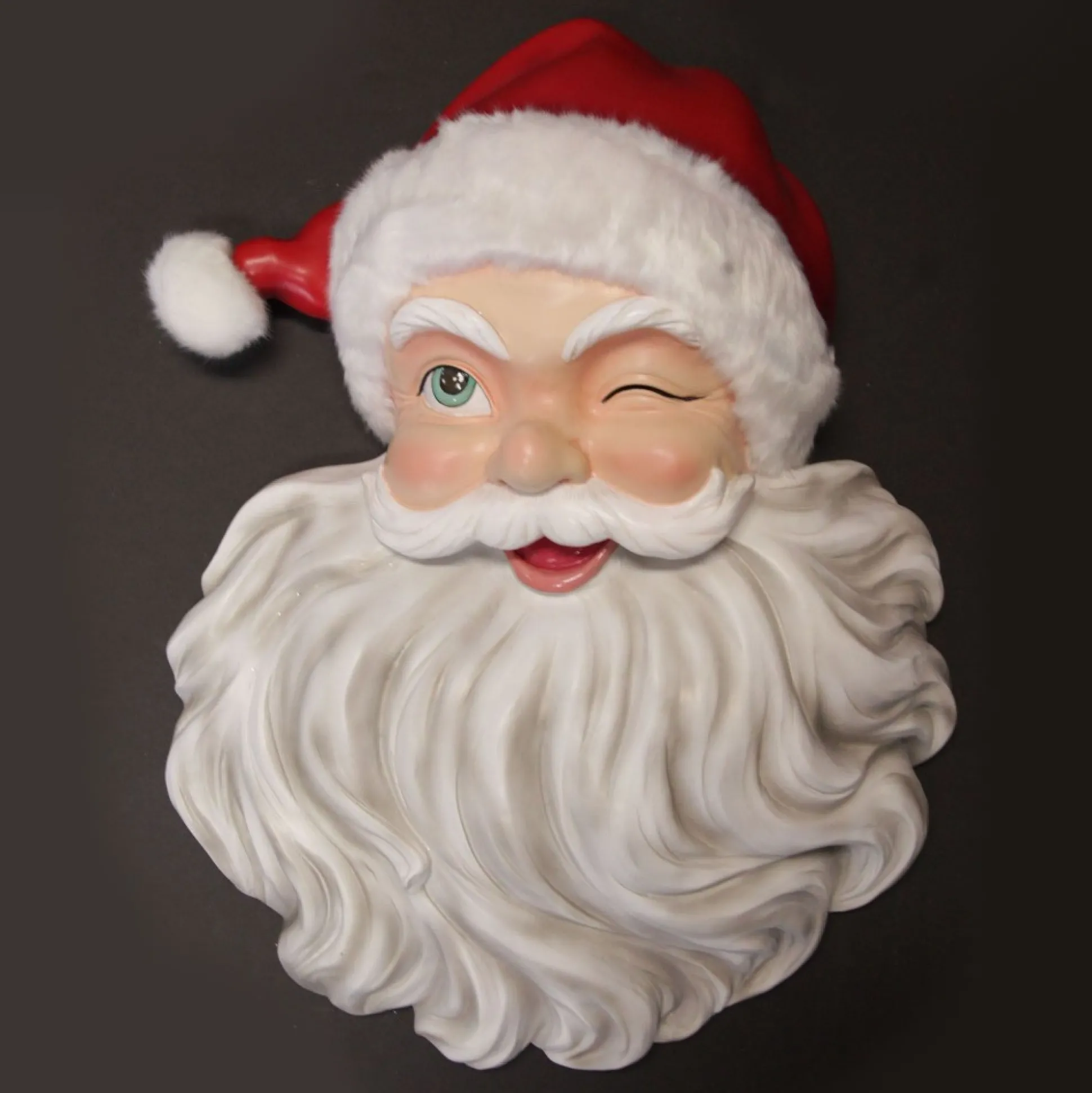 Vintage Red Winking Santa Wall Hanging Wall Hangings And Signs|