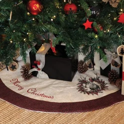 Vintage Reindeer Christmas Tree Skirt Christmas Tree Skirts|
