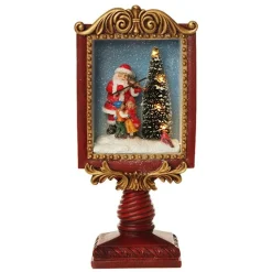 Violin Santa Window Box Lightup Ornament Light-Up Scenes And Ornaments|