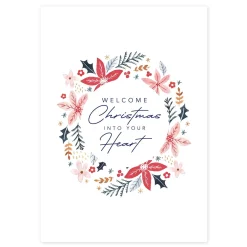 Welcome Christmas into your Heart Poster Christmas Prints|