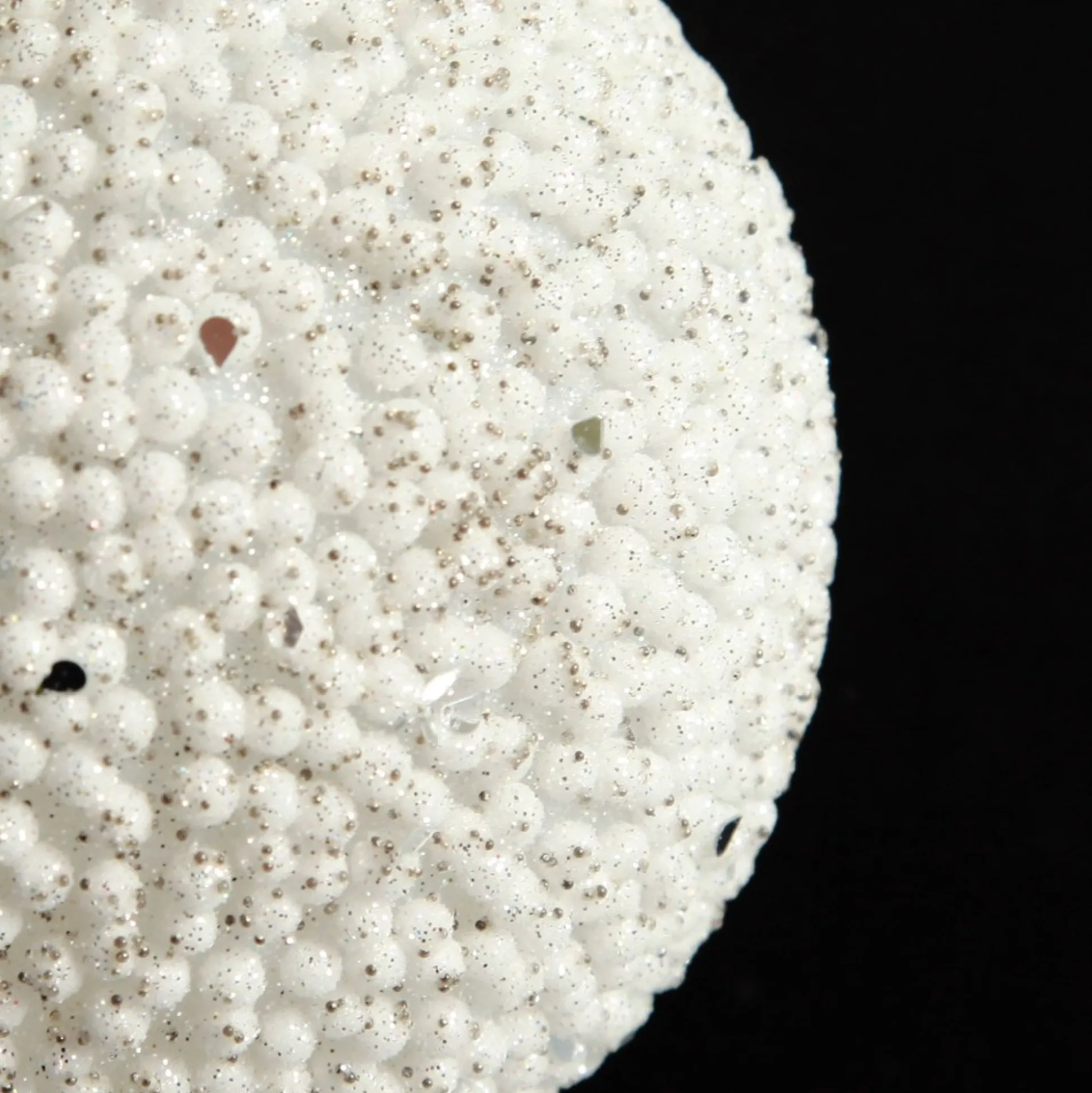 White Beaded Christmas Bauble - Set of 2 Decorative Christmas Baubles|