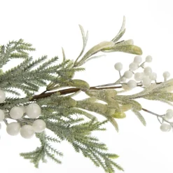 White Berry and Frosted Leaf Christmas Garland Christmas Garlands|