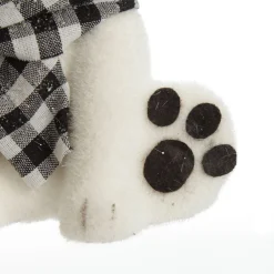 White Boy Polar Bear Cub Sitting with Santa Hat Christmas Birds And Animals|