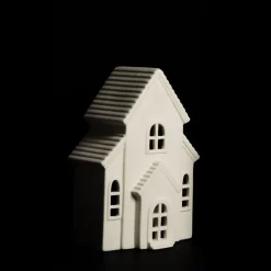 White Christmas Church Candle Holder Light-Up Scenes And Ornaments|