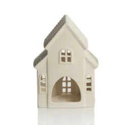 White Christmas Church Candle Holder Light-Up Scenes And Ornaments|