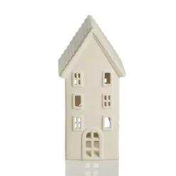 White Christmas Village House Candle Holder Light-Up Scenes And Ornaments|
