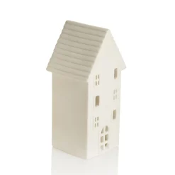 White Christmas Village House Candle Holder Light-Up Scenes And Ornaments|