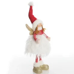 White Dress Fabric Standing Angel Christmas Angels|