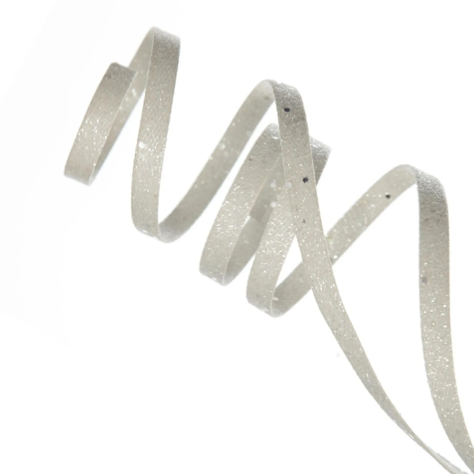 White Glitter Curly Ribbon Christmas Pick Small Christmas Tree Picks|