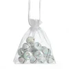 White Iridescent Mini Jingle Bell Decorations - Bag of 15 Christmas Craft Supplies|