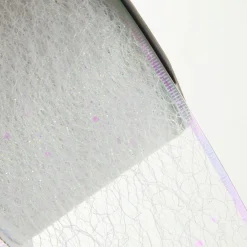 White Iridescent Spider Mesh Wired Christmas Ribbon Garland Tree Garlands|