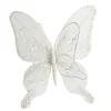 White Mesh Double Wing Butterfly Clip Butterflies And Birds|