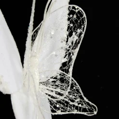 White Mesh Double Wing Butterfly Clip Butterflies And Birds|