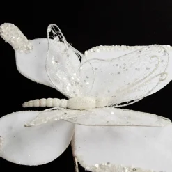 White Mesh Double Wing Butterfly Clip Butterflies And Birds|