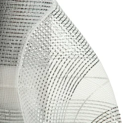 White Metallic Stripe Decomesh Roll Decomesh|