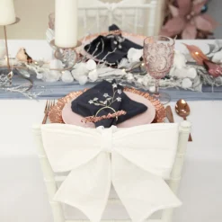 White Padded Fabric Bow Christmas Bells And Bows|