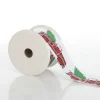 White Ribbon with Christmas Tree Farm Christmas Tree in Truck Print Ribbons|