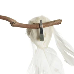 White Sequin Bird with Clip Butterflies And Birds|