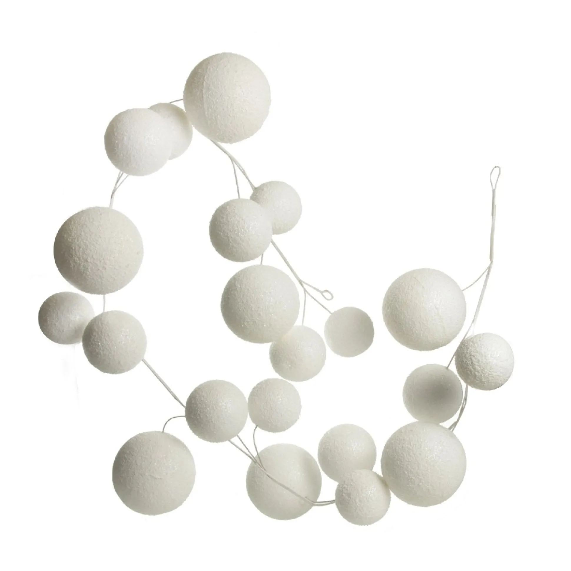 White Snowball Christmas Garland Tree Garlands|