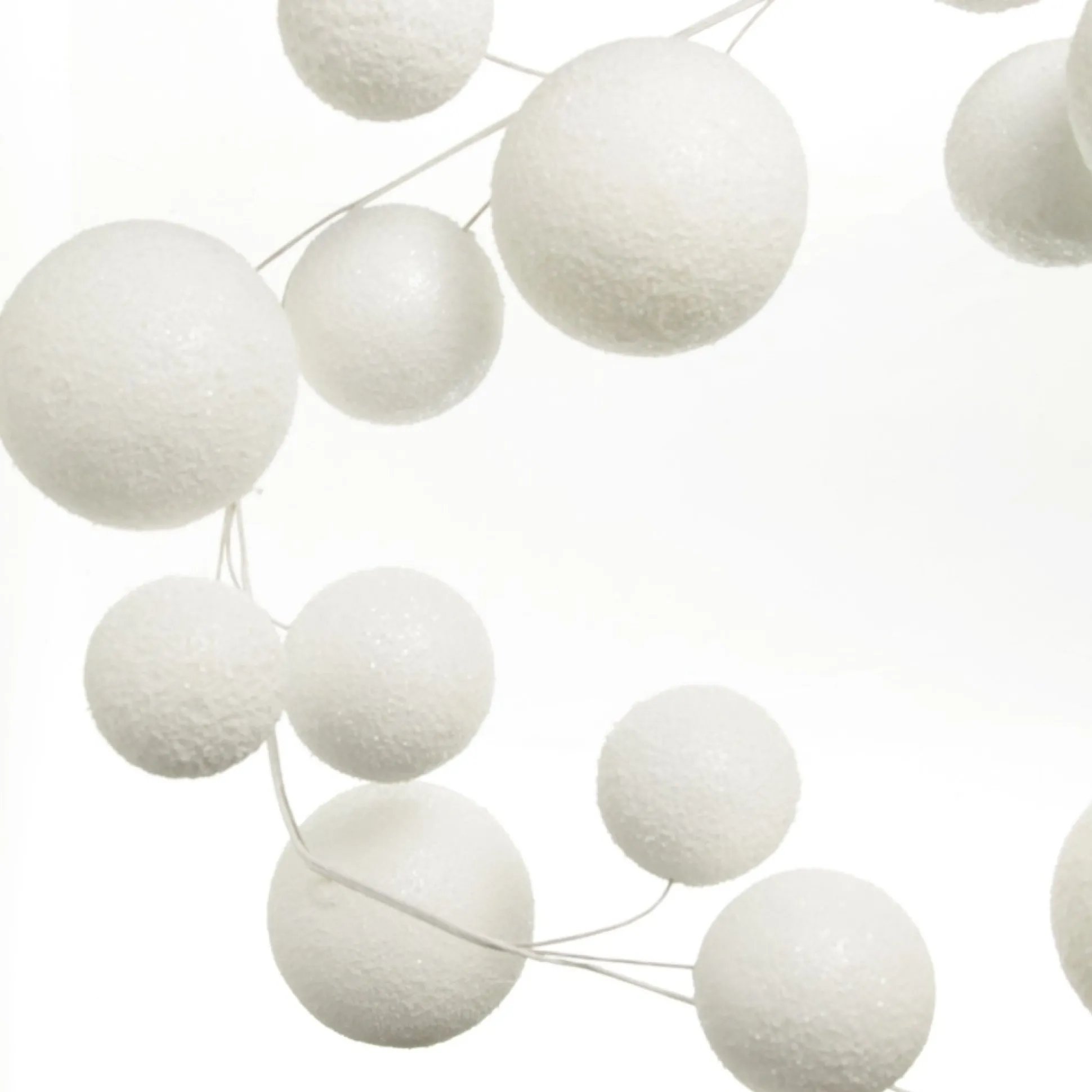 White Snowball Christmas Garland Tree Garlands|