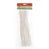 White Tinsel Chenille Stem Pipe Cleaners - Pack of 45 Christmas Craft Supplies|