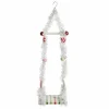 White Tinsel Lolly Christmas Swing Ornament - Single Seat Christmas Ornaments|