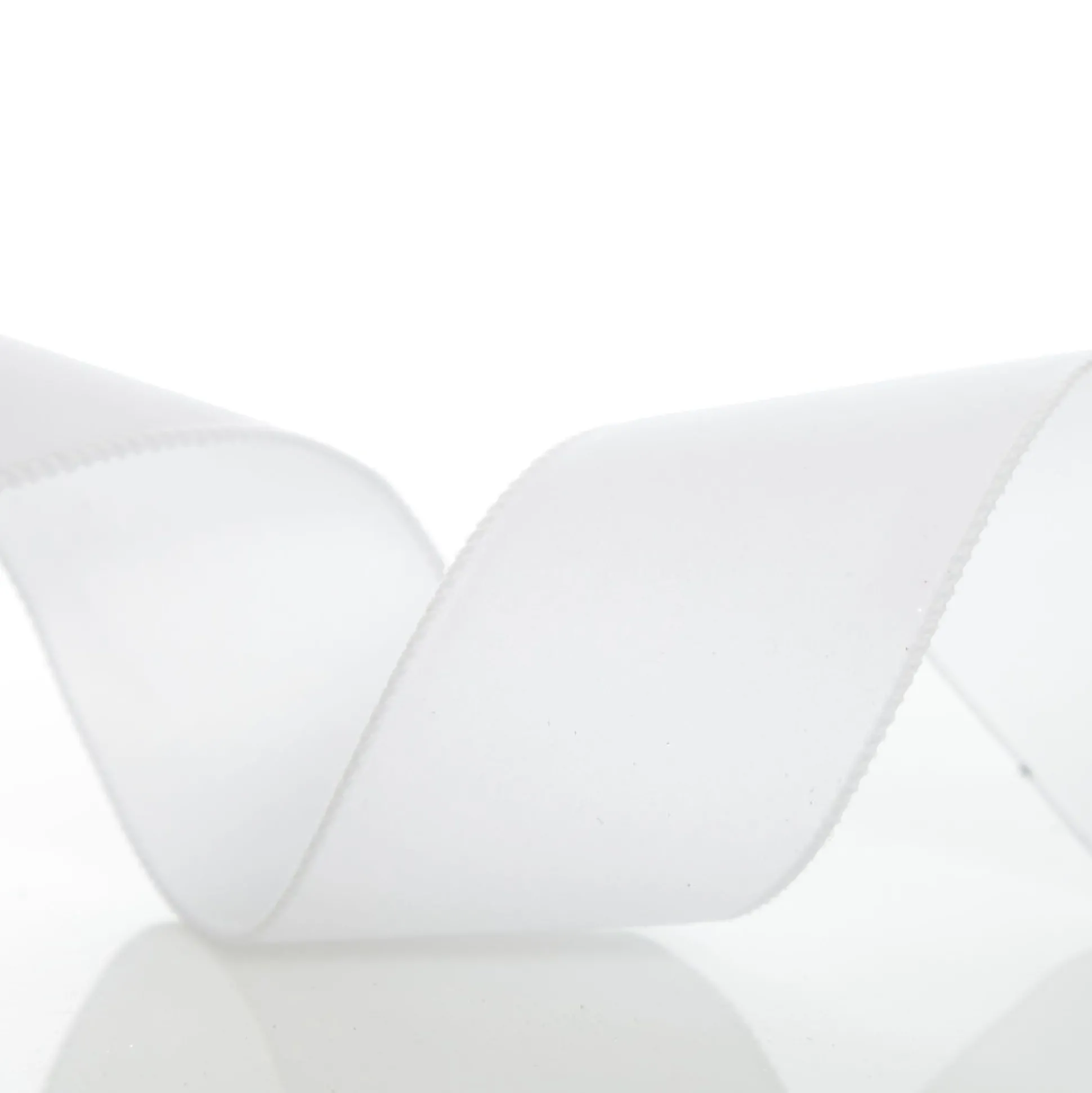 White Velvet Wired Christmas RIbbon - 6.5cm Ribbons|