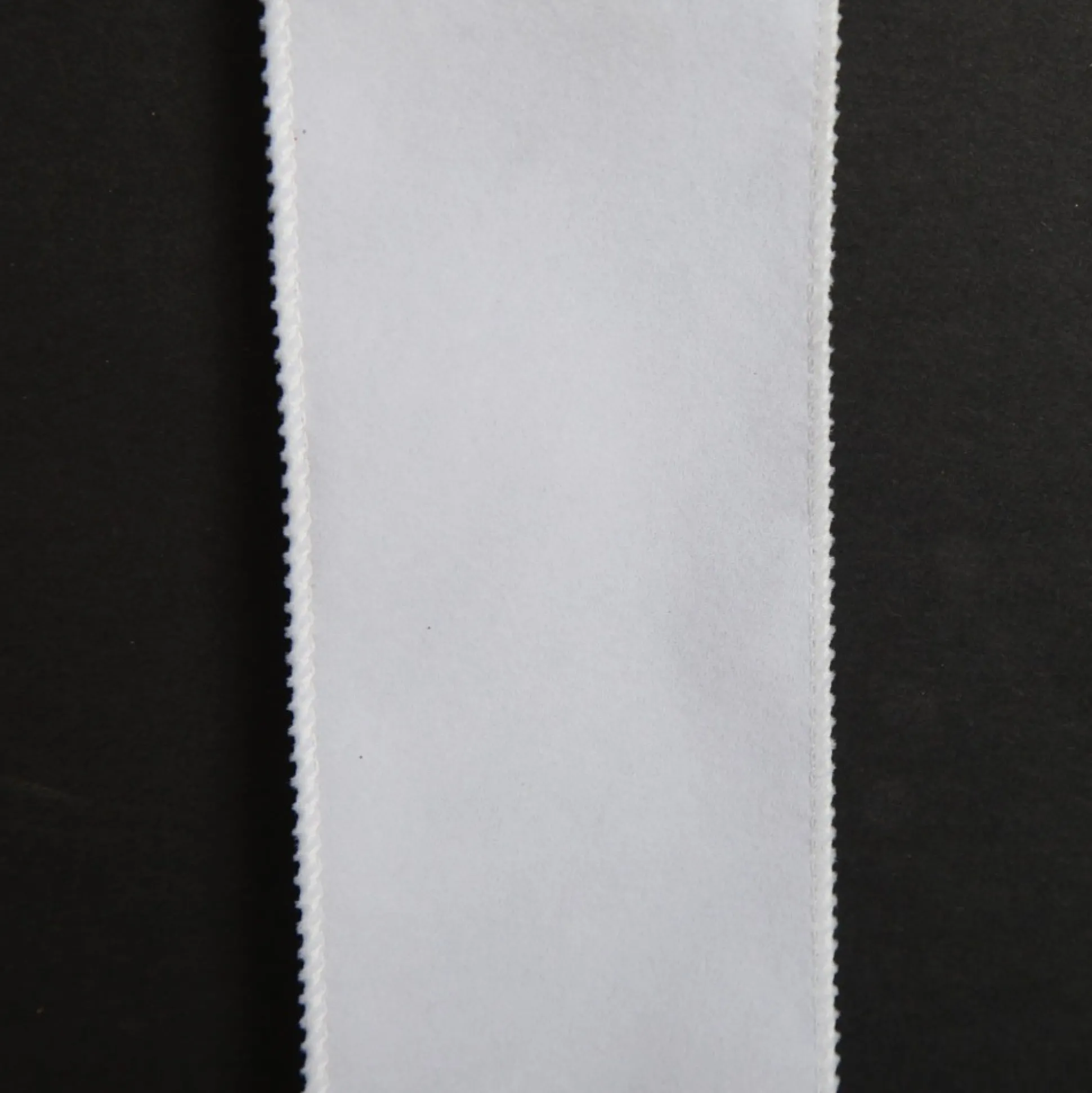 White Velvet Wired Christmas RIbbon - 6.5cm Ribbons|