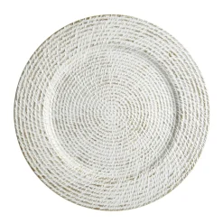 White Washed Gold Christmas Charger Plate Christmas Table Decor|