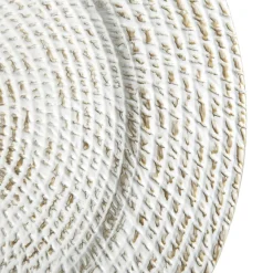 White Washed Gold Christmas Charger Plate Christmas Table Decor|