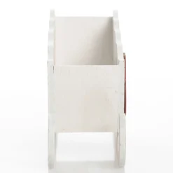 White Wooden Sleigh with Merry Christmas Christmas Ornaments|