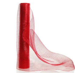 Wide Metallic Red Decomesh Roll Diy Wreaths|