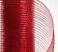 Wide Metallic Red Decomesh Roll Diy Wreaths|