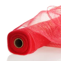 Wide Metallic Red Decomesh Roll Diy Wreaths|