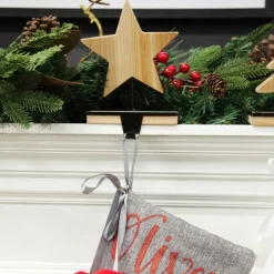 Wood Star Christmas Stocking Hanger Stocking Hangers|
