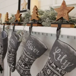 Wood Star Christmas Stocking Hanger Stocking Hangers|
