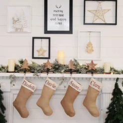 Wood Star Christmas Stocking Hanger Stocking Hangers|