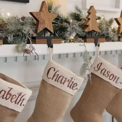 Wood Tree Christmas Stocking Hanger Stocking Hangers|