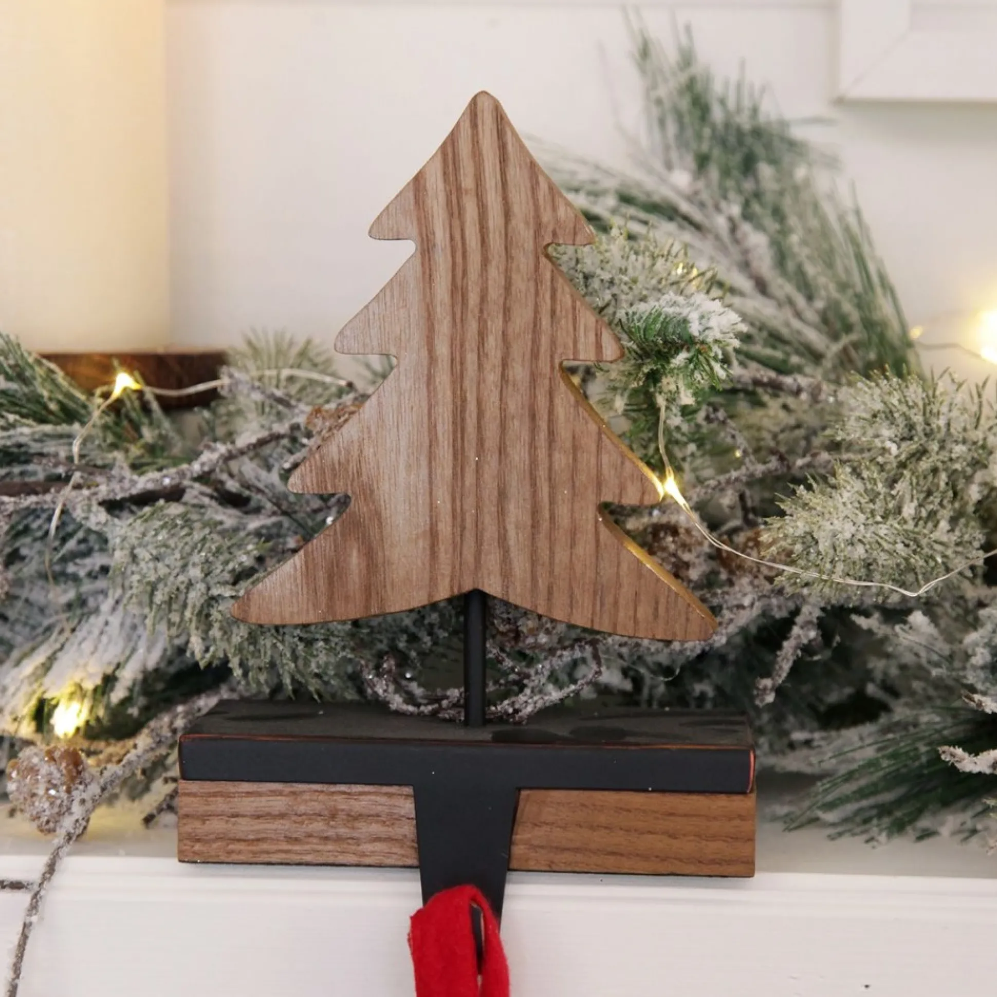 Wood Tree Christmas Stocking Hanger Stocking Hangers|