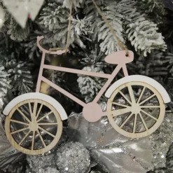 Wooden Bike Christmas Decoration - Set of 2 Christmas Tree Decorations|
