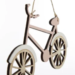 Wooden Bike Christmas Decoration - Set of 2 Christmas Tree Decorations|