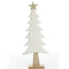Wooden Christmas Tree with Fur and Star Ornament Table Top Christmas Trees|