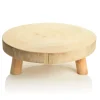 Wooden Footed Round Wooden Table Centrepiece Large Christmas Table Decor|
