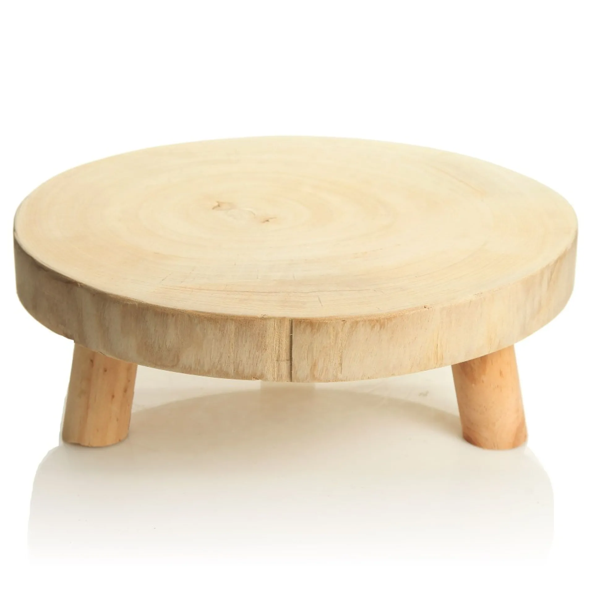 Wooden Footed Round Wooden Table Centrepiece Large Christmas Table Decor|